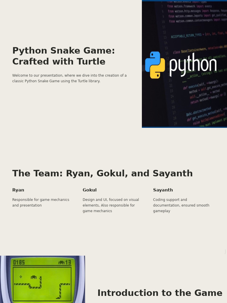 Python Snake Game Crafted With Turtle | PDF | Python (Programming ...