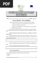 Ficha de Trabalho nº4- LC-Ler Ou não Ler