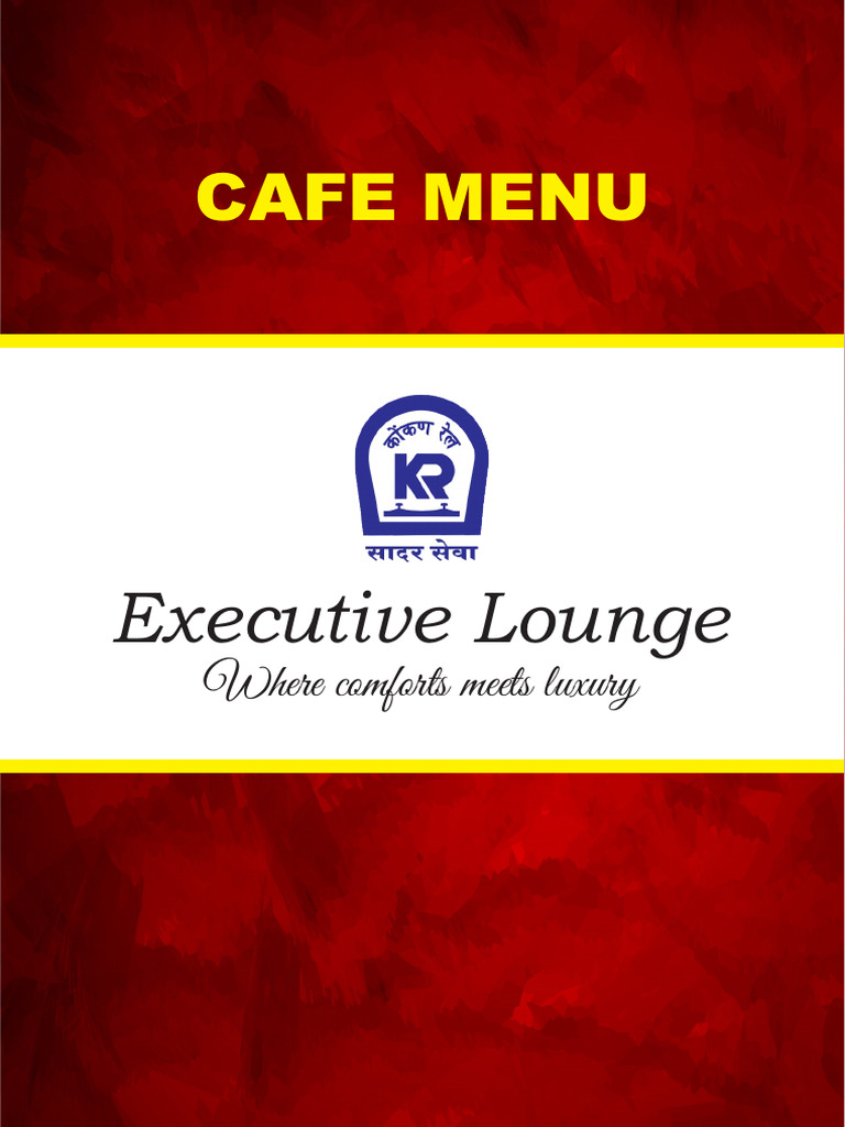 Executive Lounge Cafe Menu | PDF | Foods | Cuisine