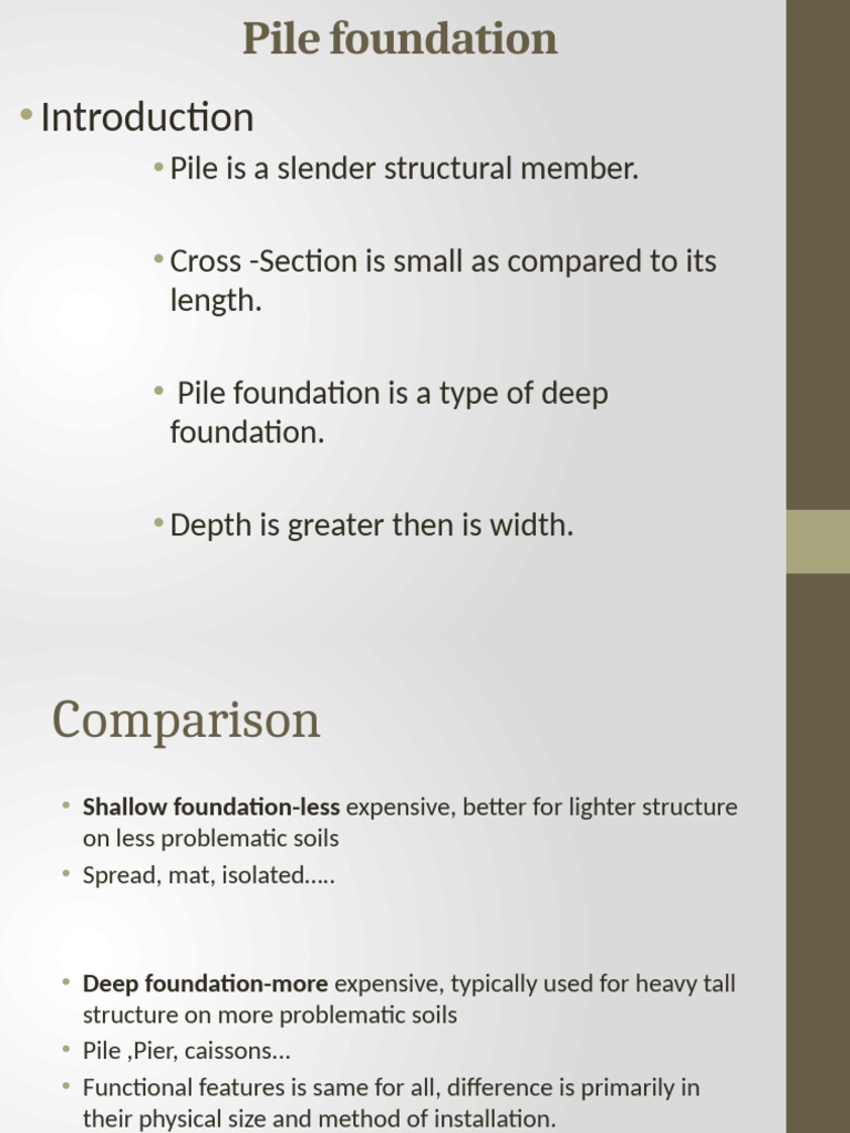 Chapter 8 Pile Foundation | PDF | Deep Foundation | Foundation ...