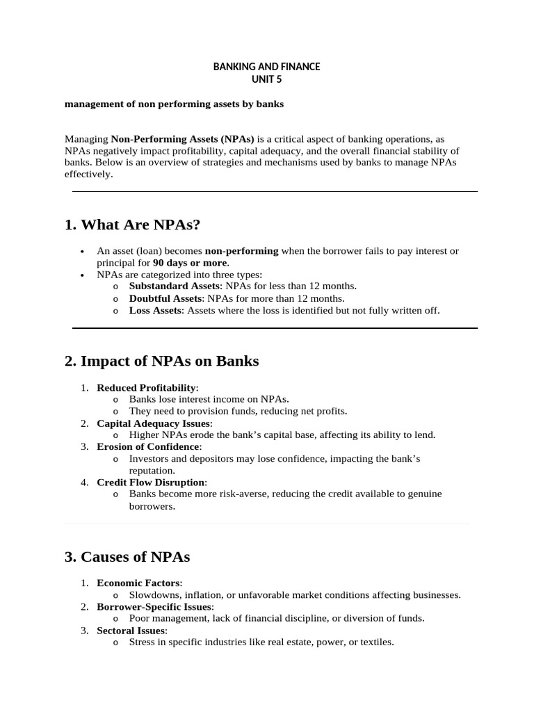Banking and Finance Unit 5 | PDF | Basel Iii | Financial Risk