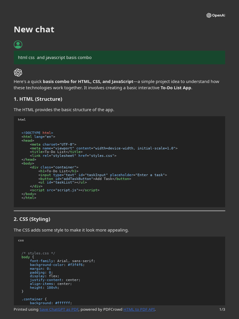 New chat | PDF | Java Script | World Wide Web