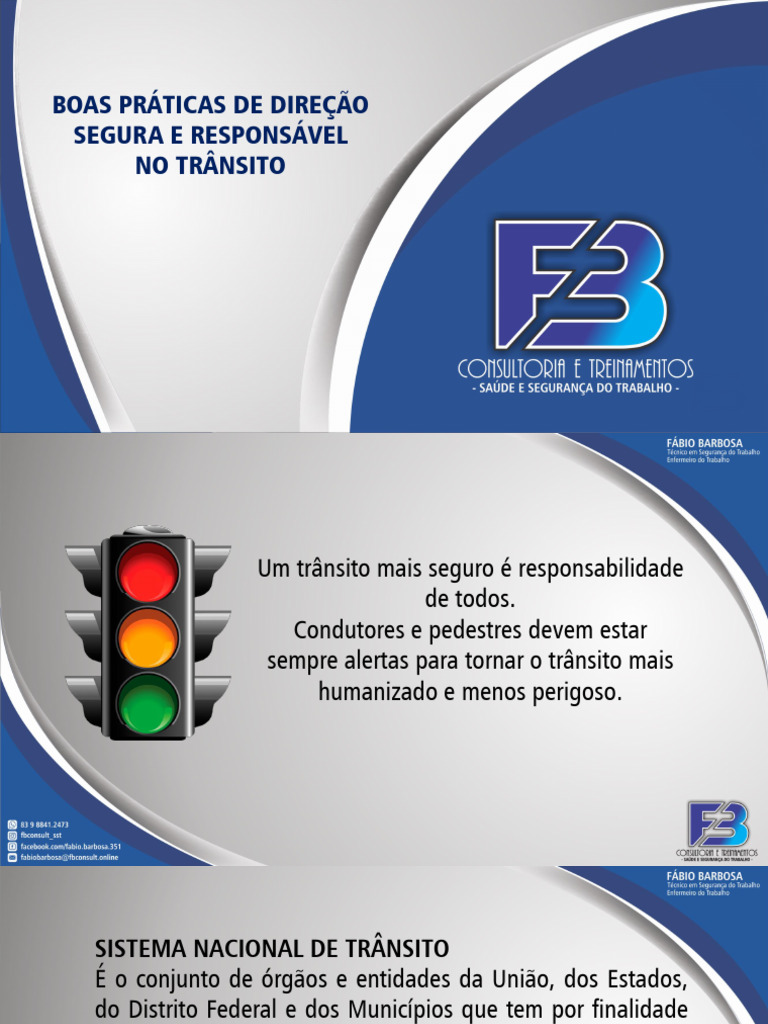 Direção Segura: Práticas e Estatísticas | PDF | Tráfego | Acidentes de ...