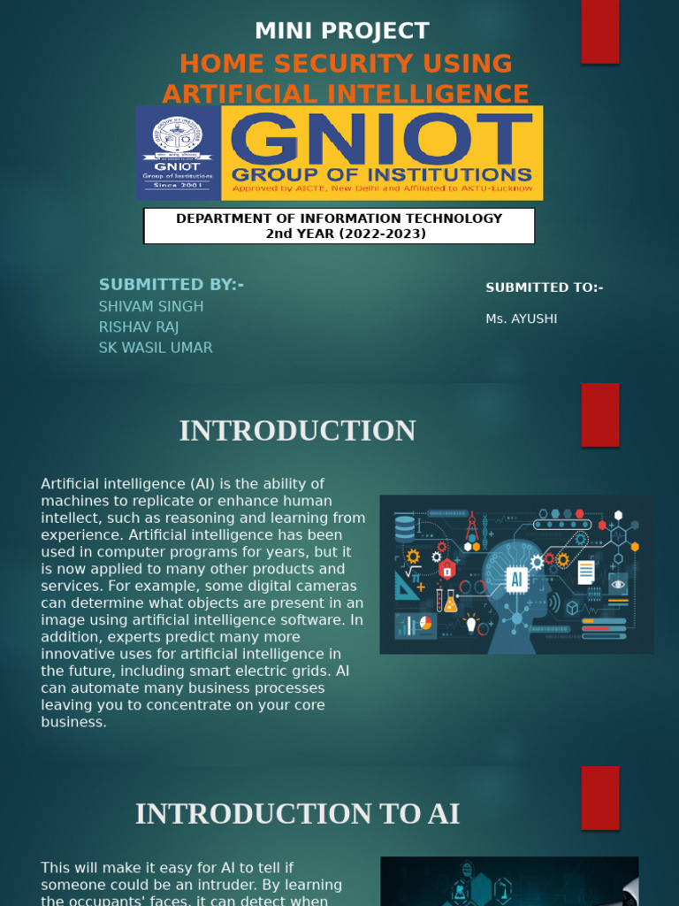 Future of AI in Home Security | PDF | Artificial Intelligence ...