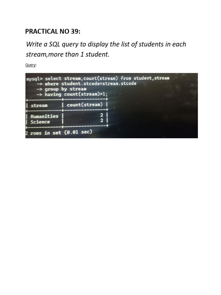 Practical 39 | PDF