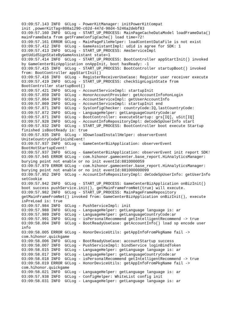 GameCenter Startup Log Analysis | PDF | Computer Science | Network ...