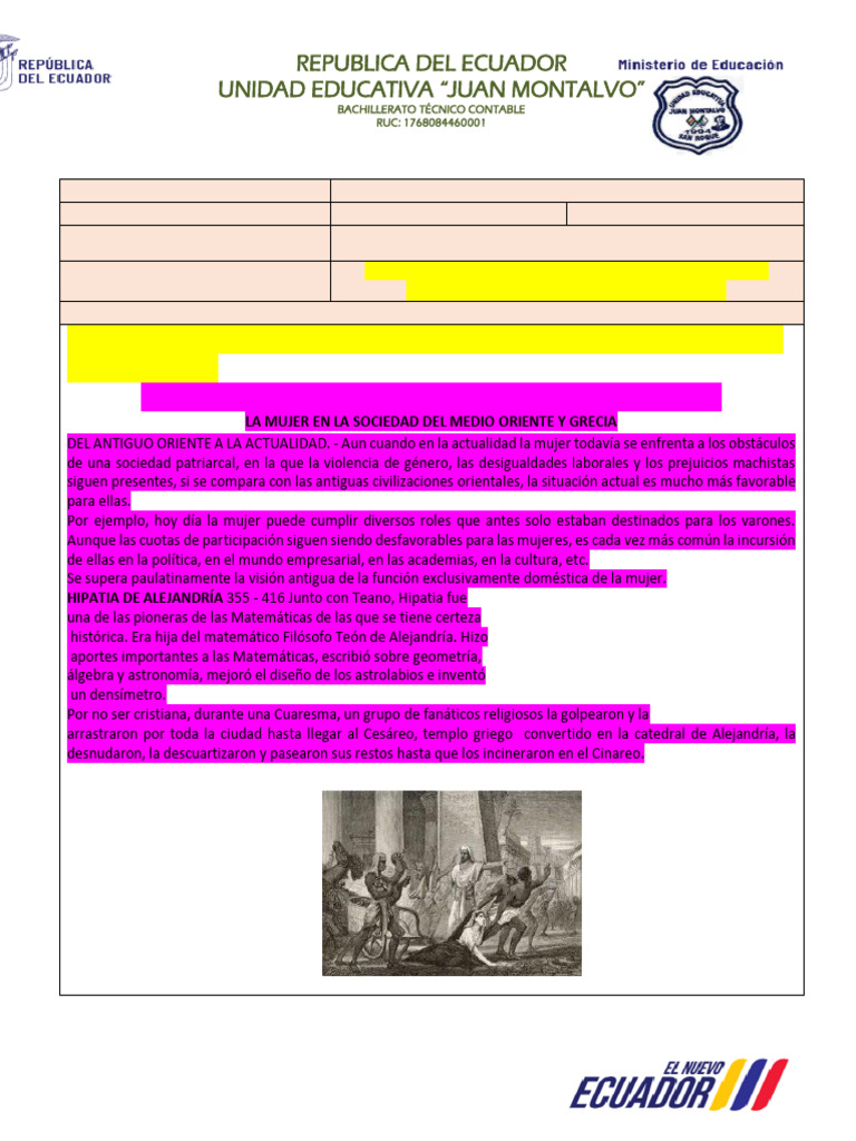 Rol de la Mujer en la Historia Antigua | PDF