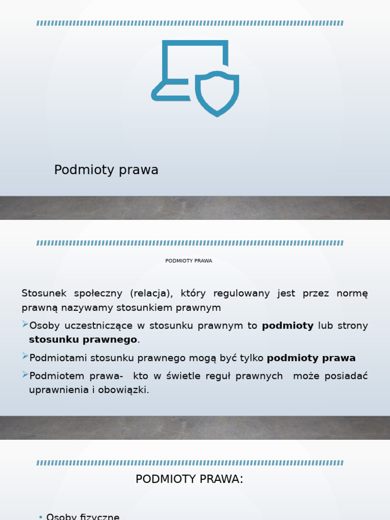 Podstawy Prawa - Podmioty Prawa | PDF