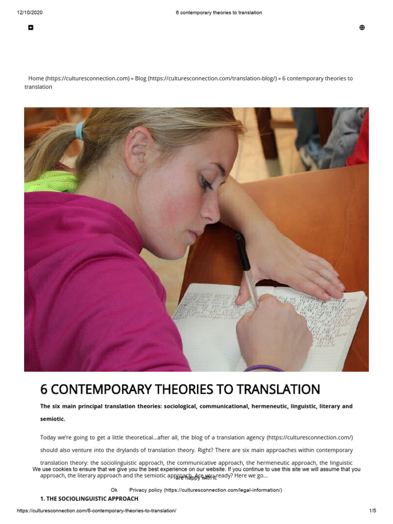 Six Contemporary Translation Theories | PDF | Translations | Linguistics