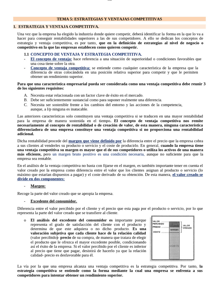 Estrategias para Ventajas Competitivas | PDF | Business | Ventaja ...