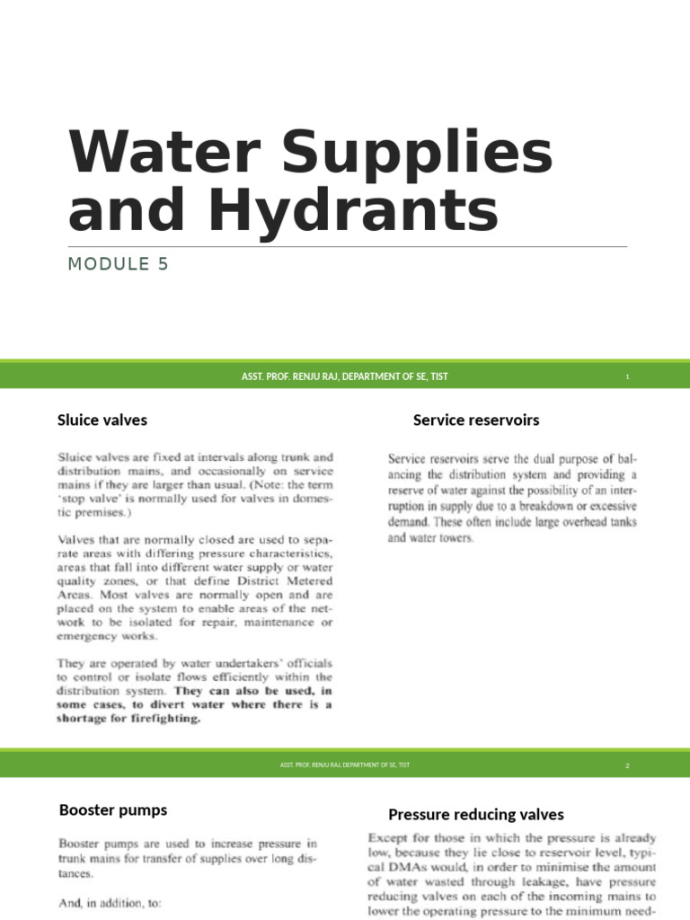 Fire Hydrant Operation and Types Guide | PDF | Valve | Hydraulic ...