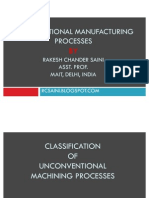 Nontraditional Manufacturing Process