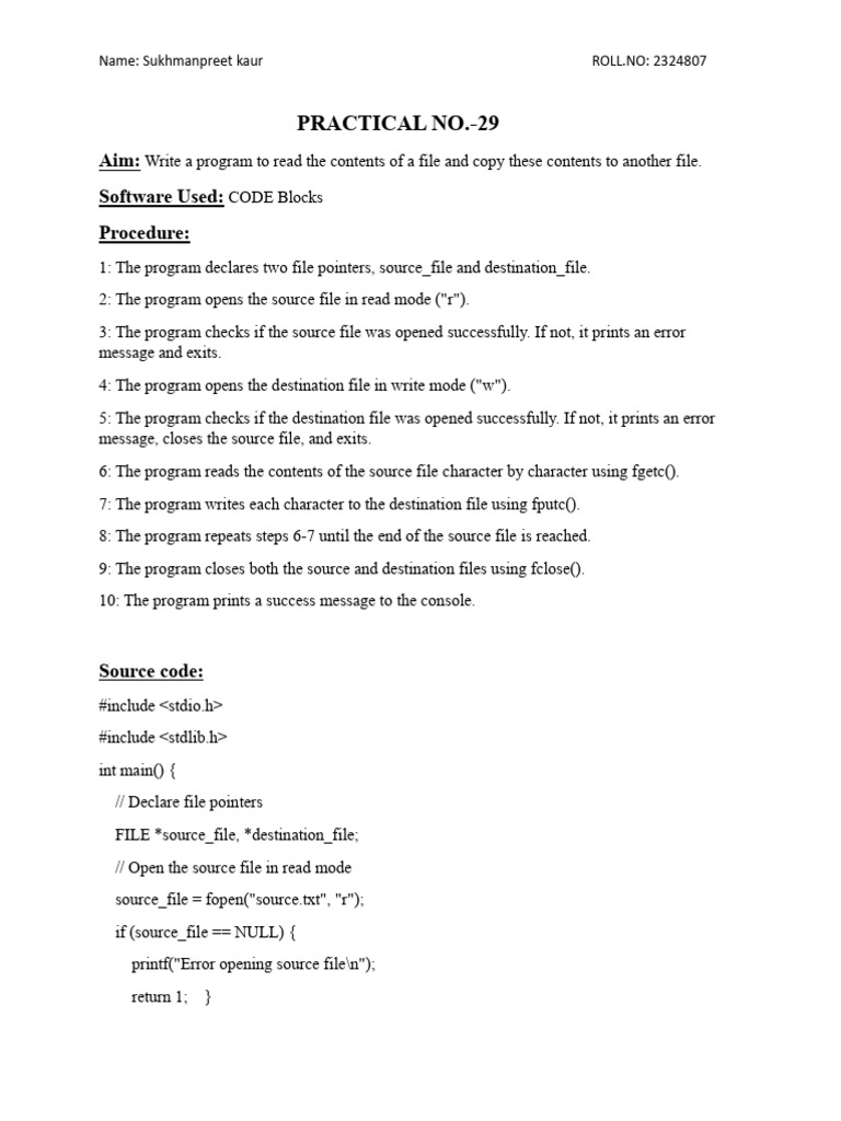 File Copy and Text Analysis Programs | PDF | Pointer (Computer ...