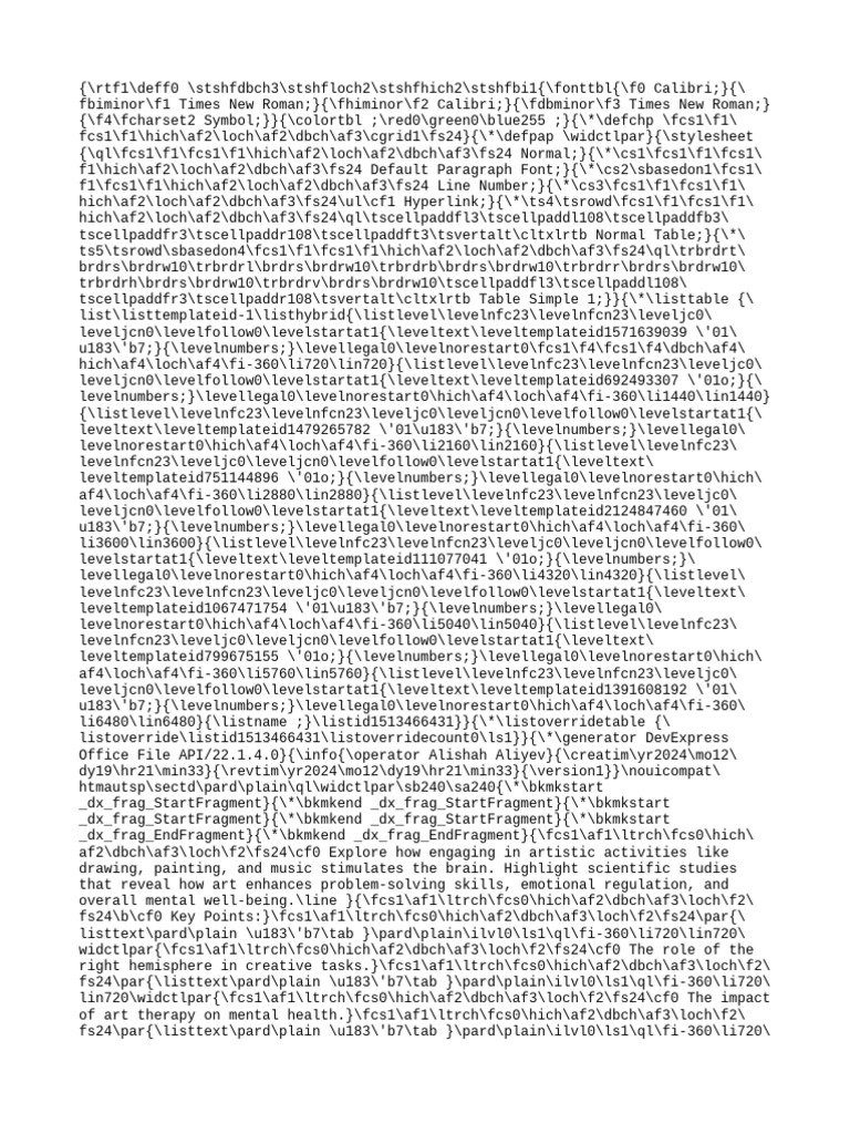 Art's Impact on Brain Function | PDF | Neuroscience | Cognition