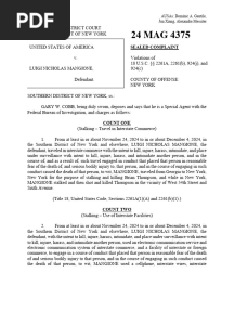 Luigi Mangione Federal Criminal Complaint