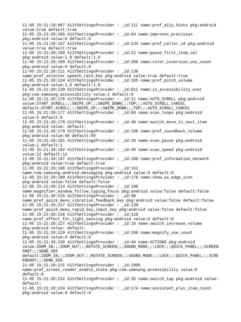 Android Accessibility Settings Log | PDF | Google | Software