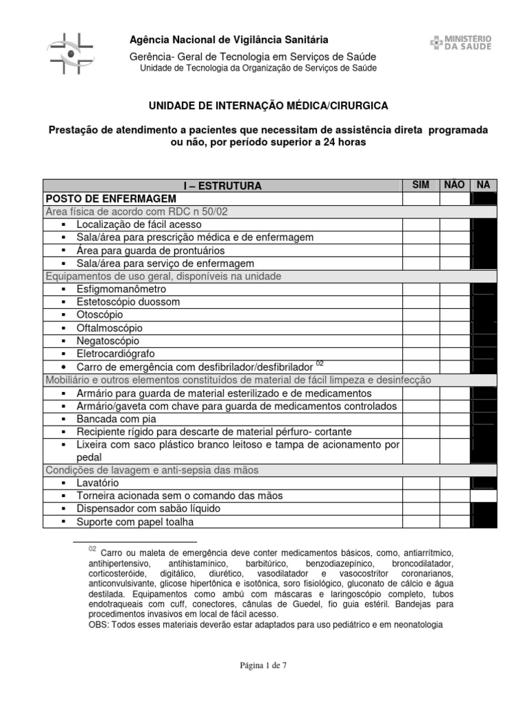 Estrutura da Unidade de Internação Médica | PDF | Enfermagem ...