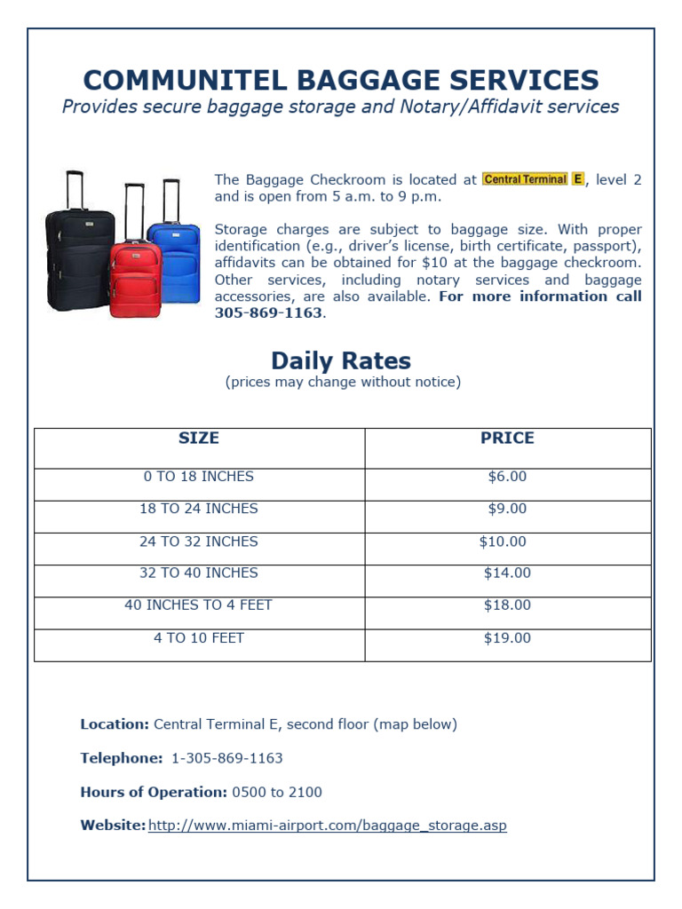 baggage-storage-rates | PDF | Civil Law (Common Law) | Government And ...