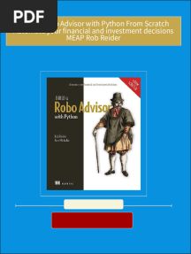 Build a Robo Advisor with Python From Scratch Automate your financial and investment decisions MEAP Rob Reider 2024 scribd download