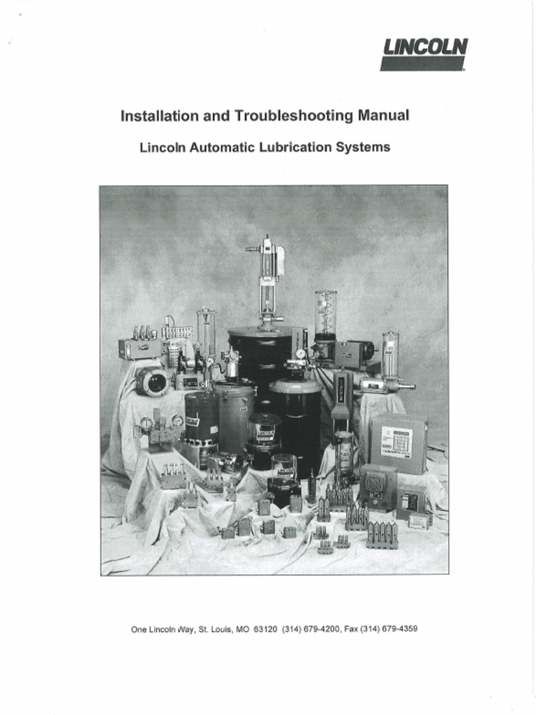 Lincoln Automatic Lubrication Systems Installation and Troubleshooting ...