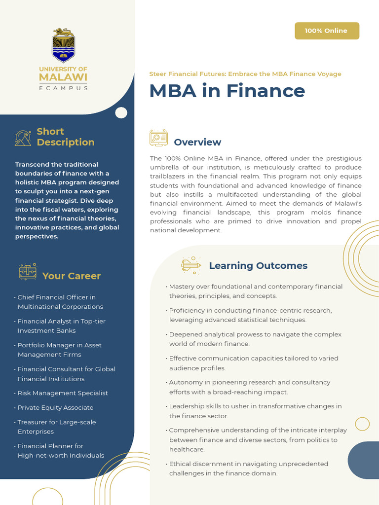 MBA+in+Finance | PDF | Master Of Business Administration | Business