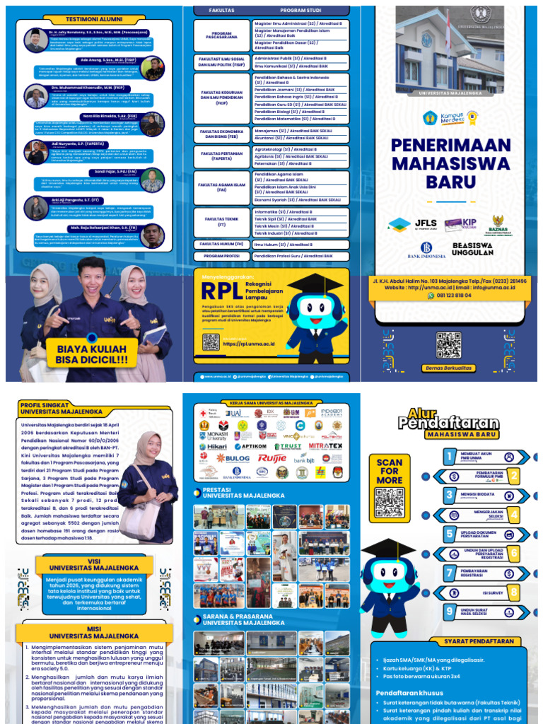 Brosur Penerimaan Mahasiswa UNMA | PDF