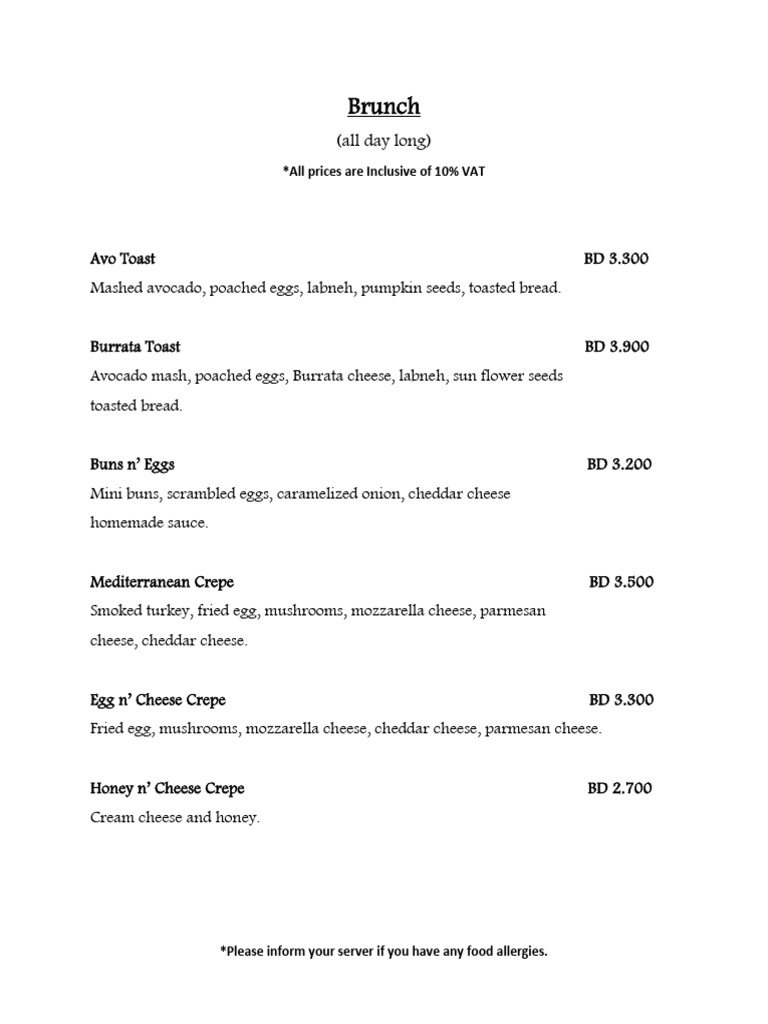 Coco's Menu Overview | PDF | Pasta | Hamburgers