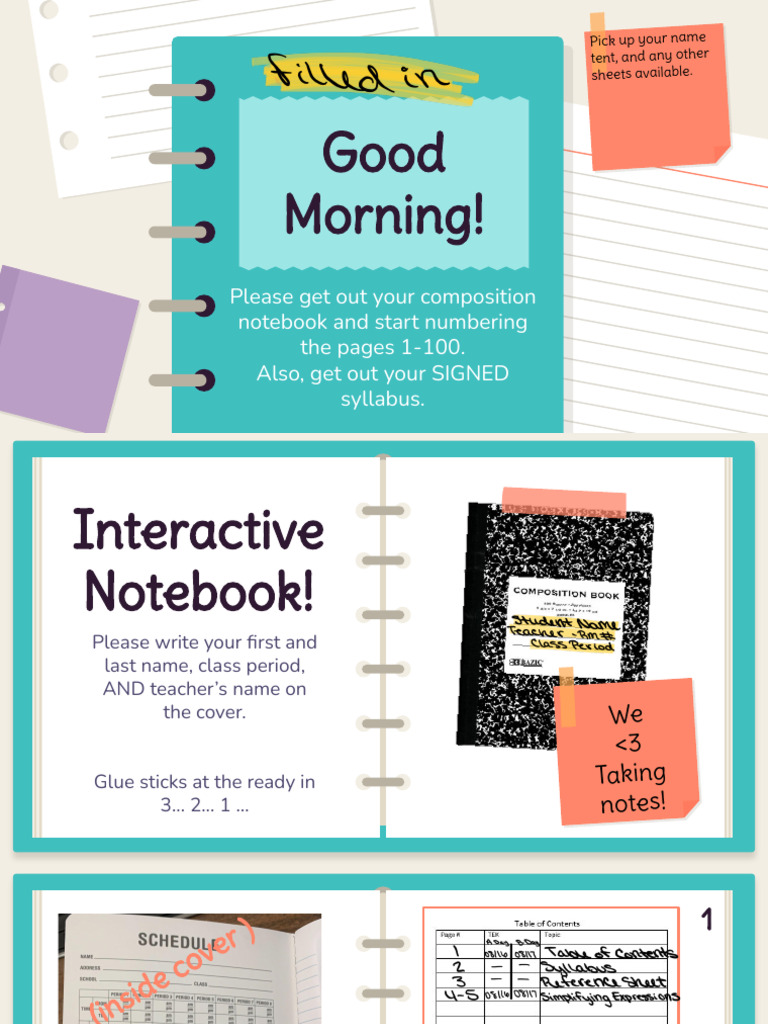 Interactive Notebook Setup Guide | PDF