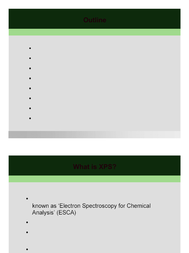 XPS Fundamentals and Applications | PDF | X Ray Photoelectron ...