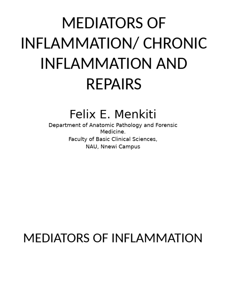 Mediators of Inflammation | PDF | Inflammation | Complement System