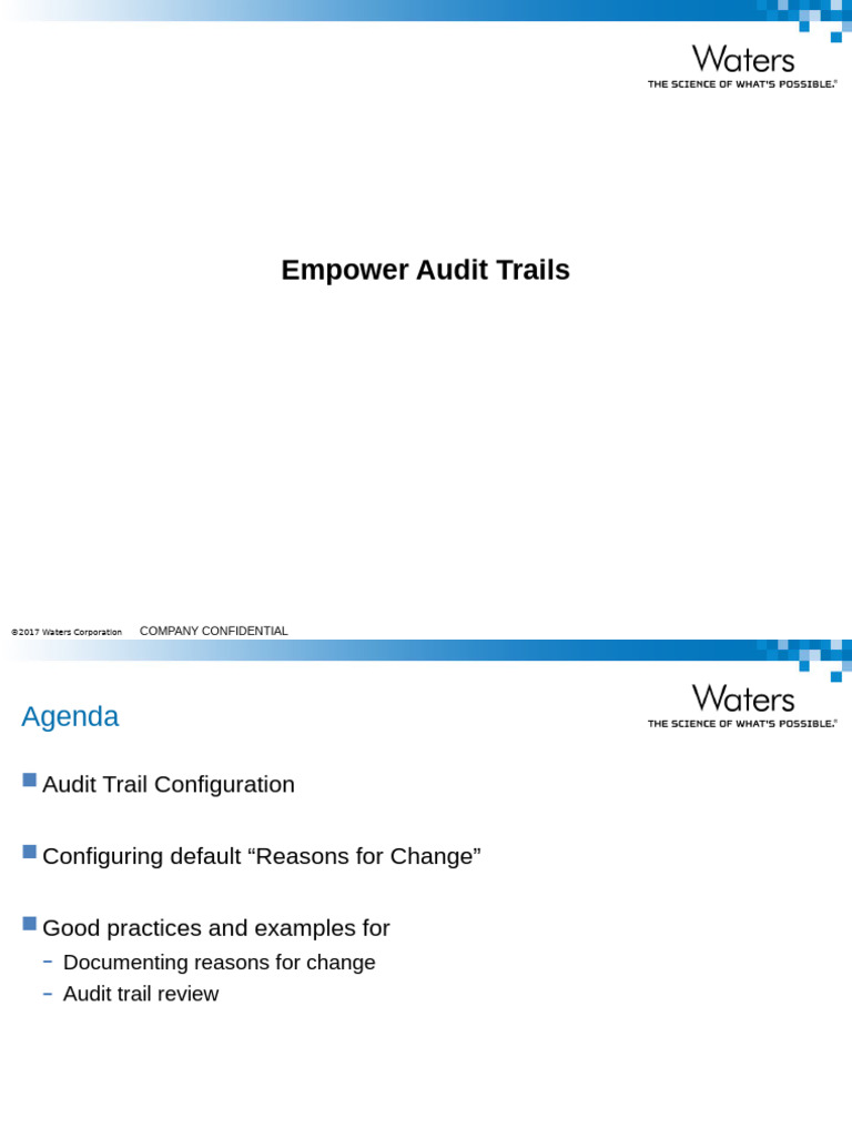 Empower Audit Trail Overview | PDF | Audit | Computing