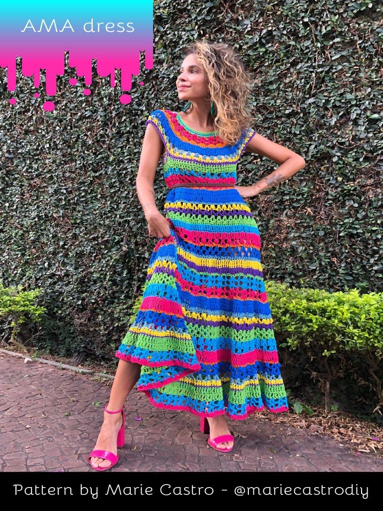 AMA Dress Crochet Pattern by Marie Castro | PDF | Crochet | Woven Fabrics