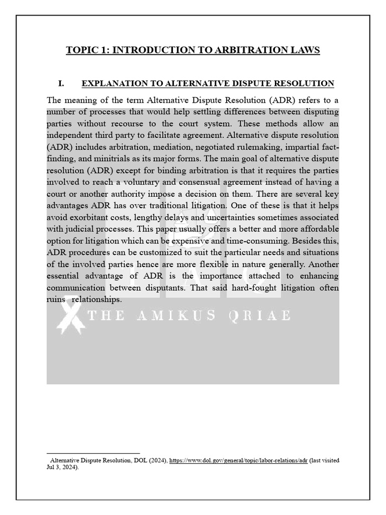 Understanding Arbitration Laws and ADR | PDF | Alternative Dispute ...