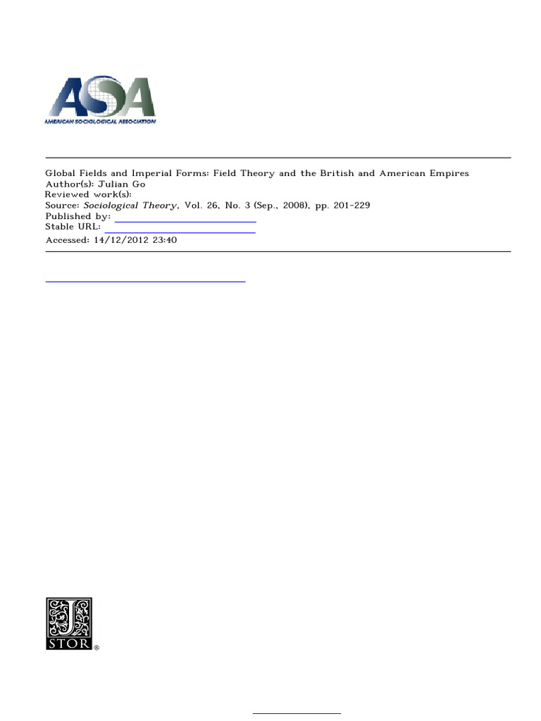 2008 - Go - Global Fields and Imperial Forms, Field Theory and The GB ...