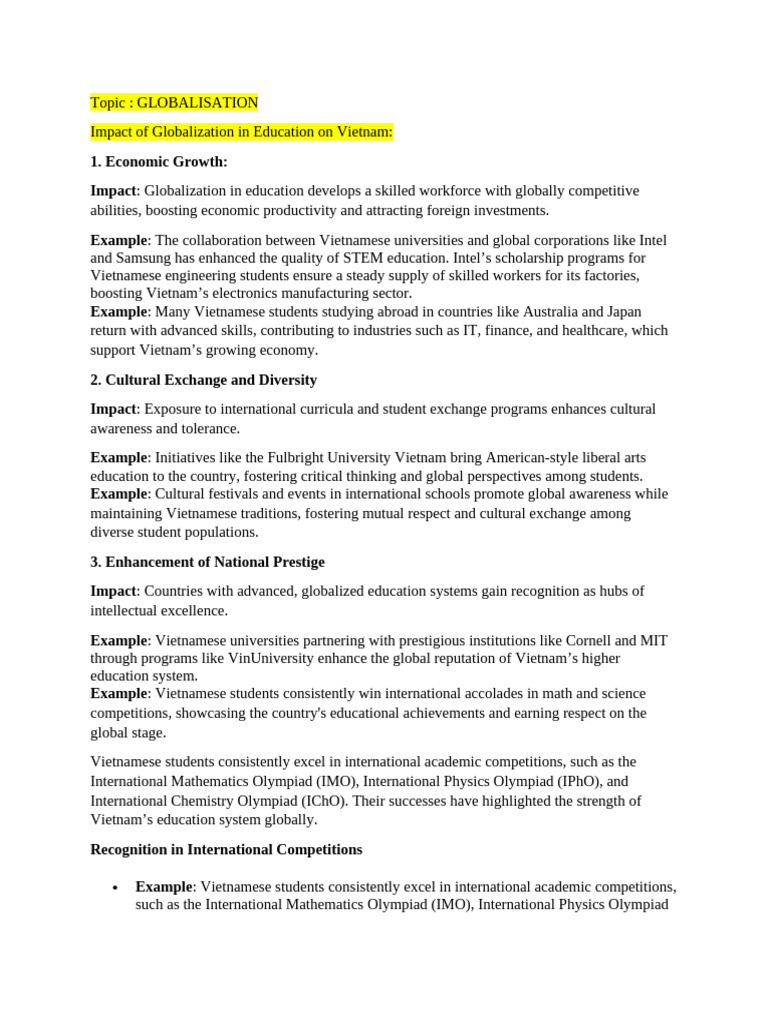 Globalisation Pdf Vietnam Globalization