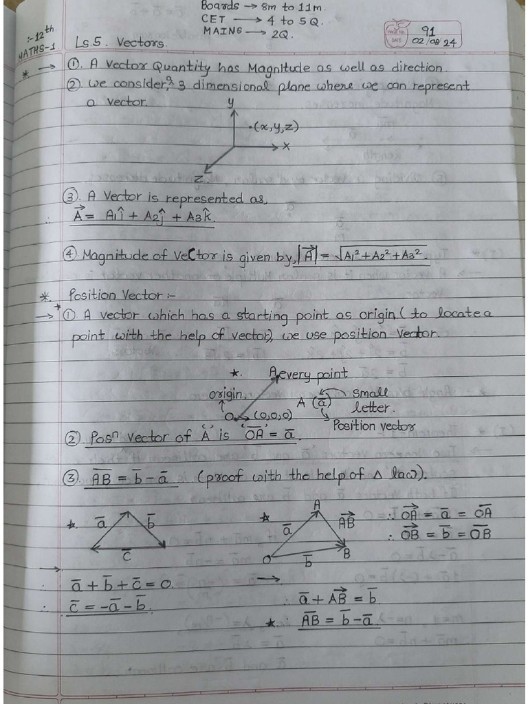Vectors | PDF