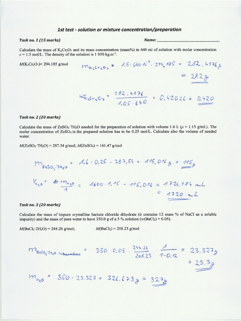Test 1 - Trial With Solutions 2 | PDF