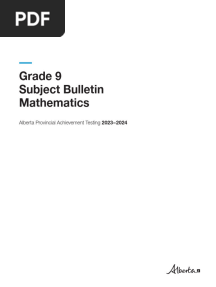 Edc Math 9 Subject Bulletin