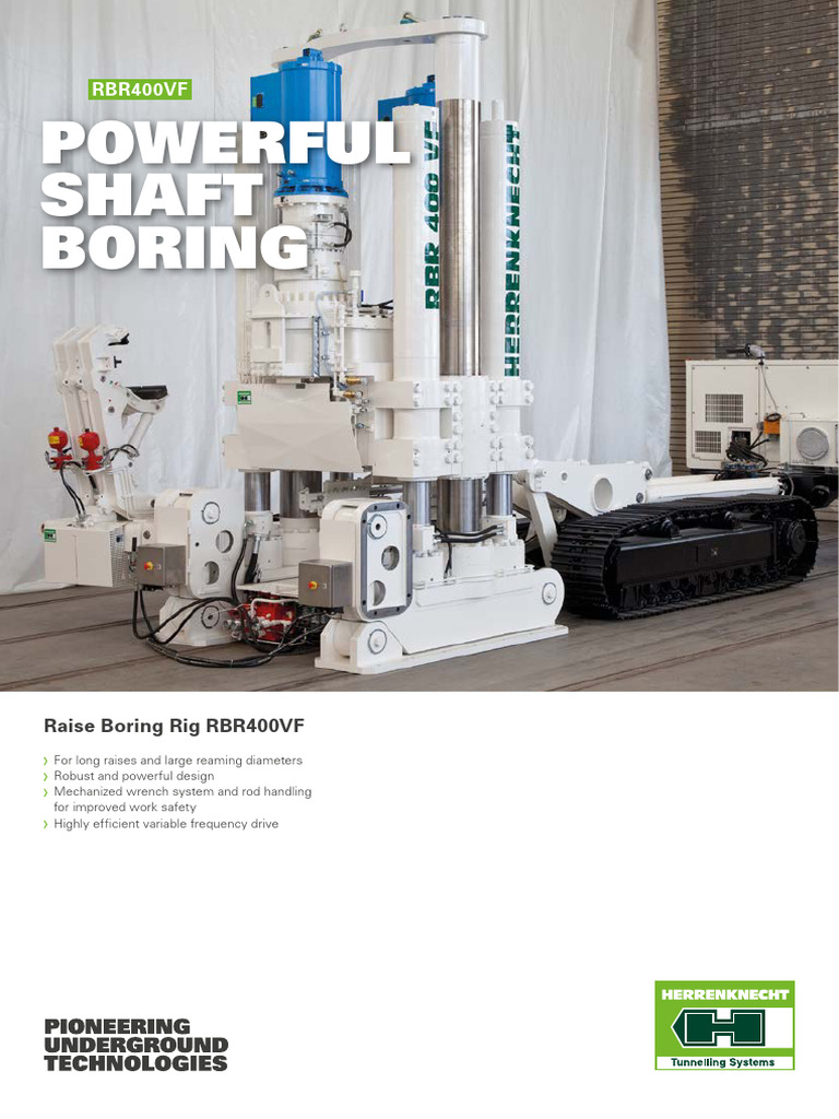 Raise Boring Rig RBR400VF Specifications | PDF | Pump | Pipe (Fluid ...