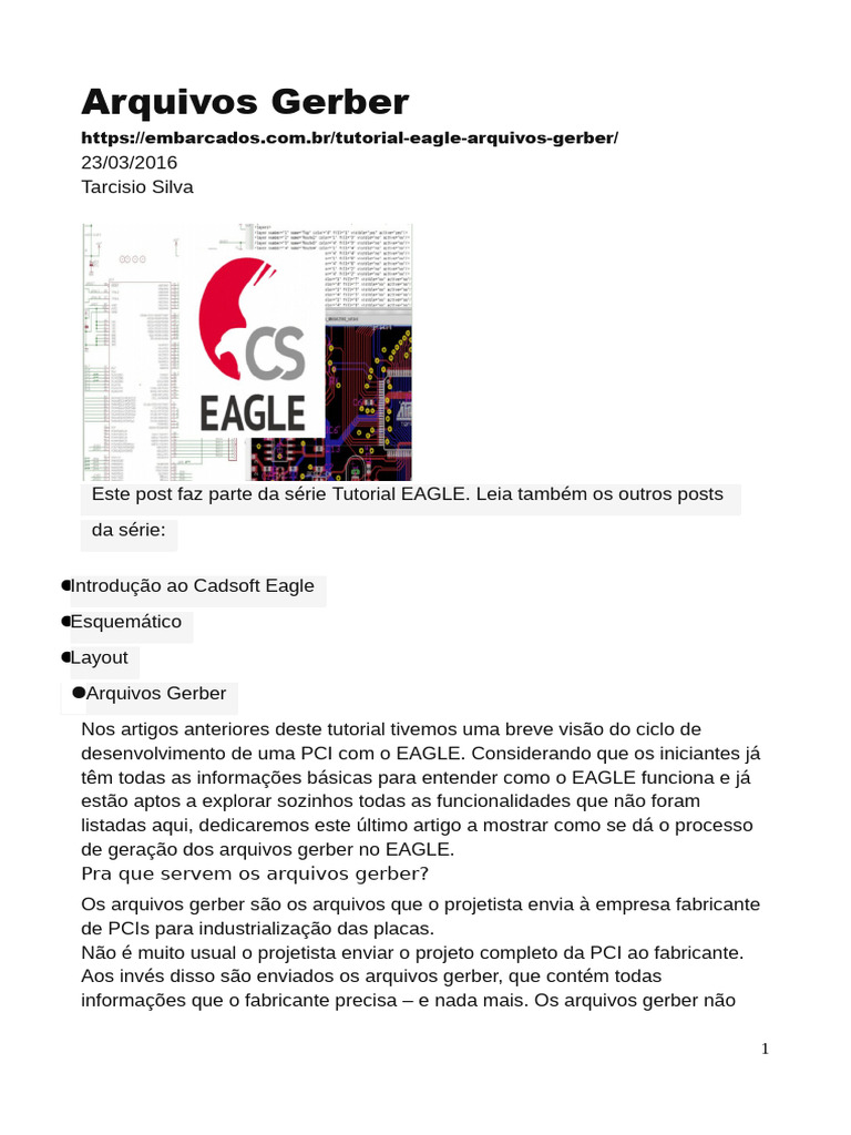 Curso_Arquivos Gerber No Eagle -Tutorial | PDF | Janela (informática ...