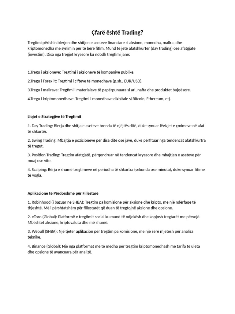 Çfarë Është Trading? | PDF