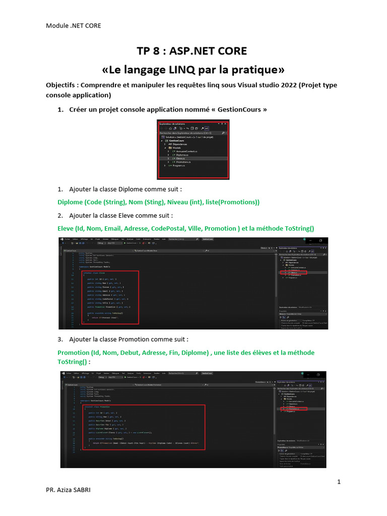 LINQ Queries in ASP.NET Core Guide | PDF | Language Integrated Query ...
