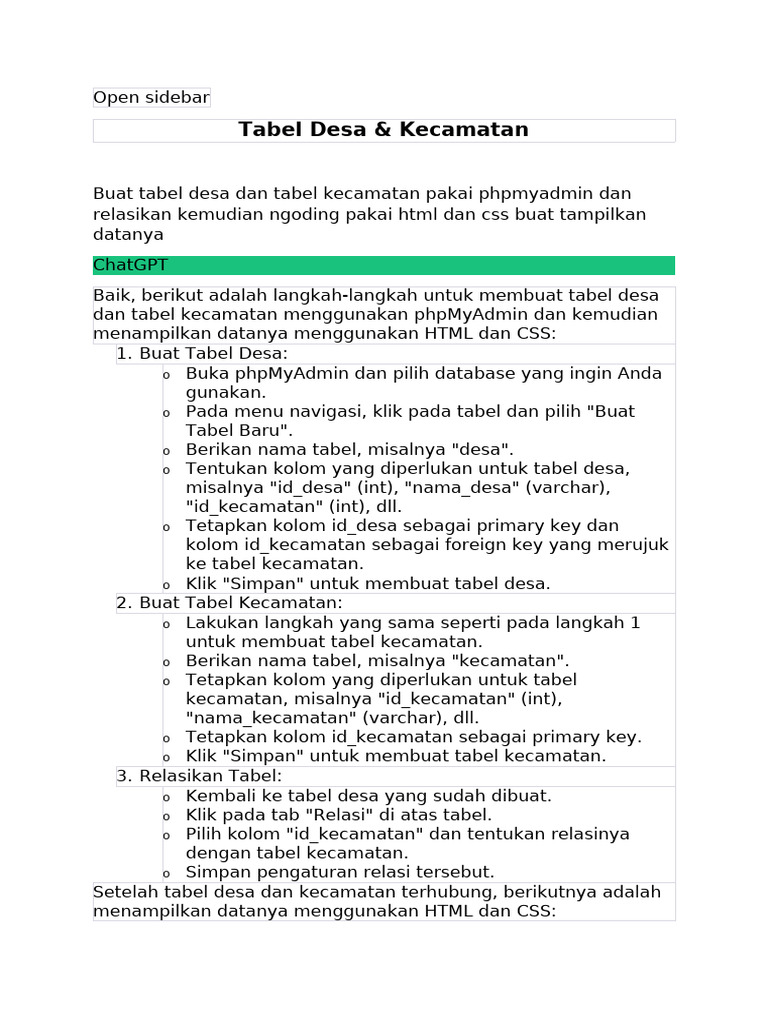 Tabel | PDF