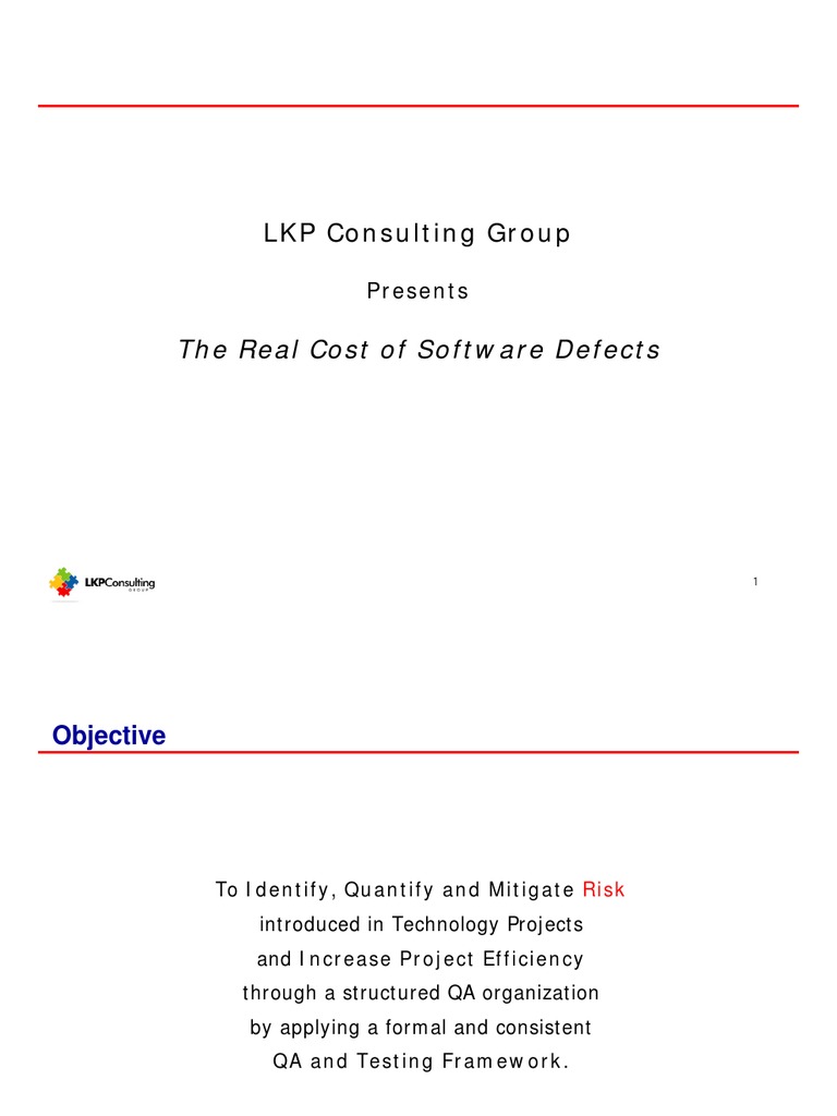 Cost of Software Defects PDF Software Bug Software Development