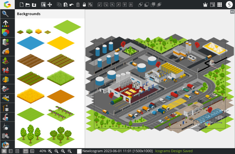 Icograms 3D Map Online Designer - Create Maps, Diagrams, Infographics ...