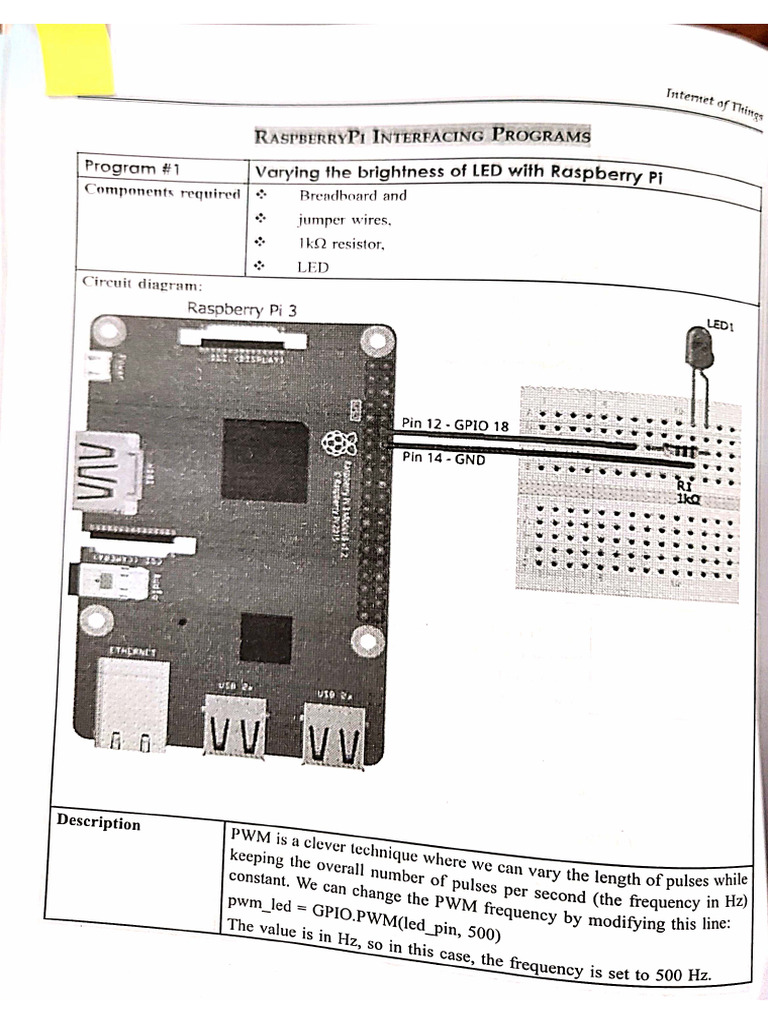 PdfList of Program - Raspberry Pi - 1-5 - IOT Lab | PDF | Raspberry Pi ...