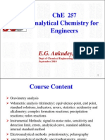 Che Analytical Chemistry For Engineers: E.G. Ankudey, PHD