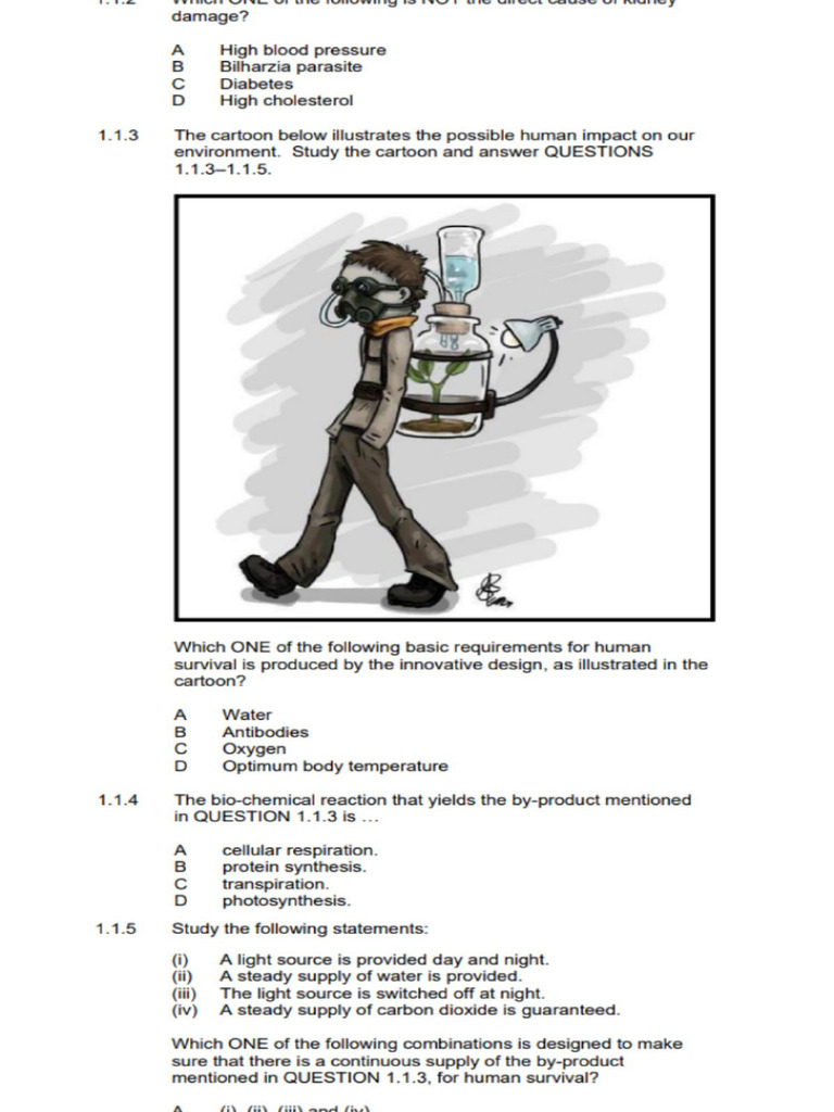 GRADE 11 LIFE SCIENCE TOPIC TESTS visual data 8