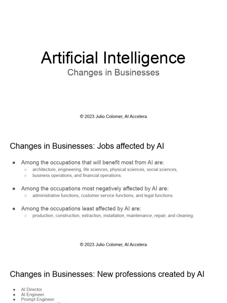 AI's Impact on Business Jobs and Roles | PDF | Artificial Intelligence ...