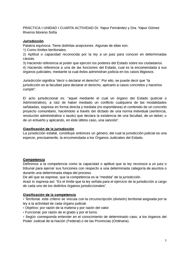 Jurisdicción y Competencia Federal en Derecho | PDF | Jurisdicción ...